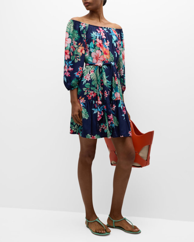 Island Cays Flora Off-Shoulder Mini Dress